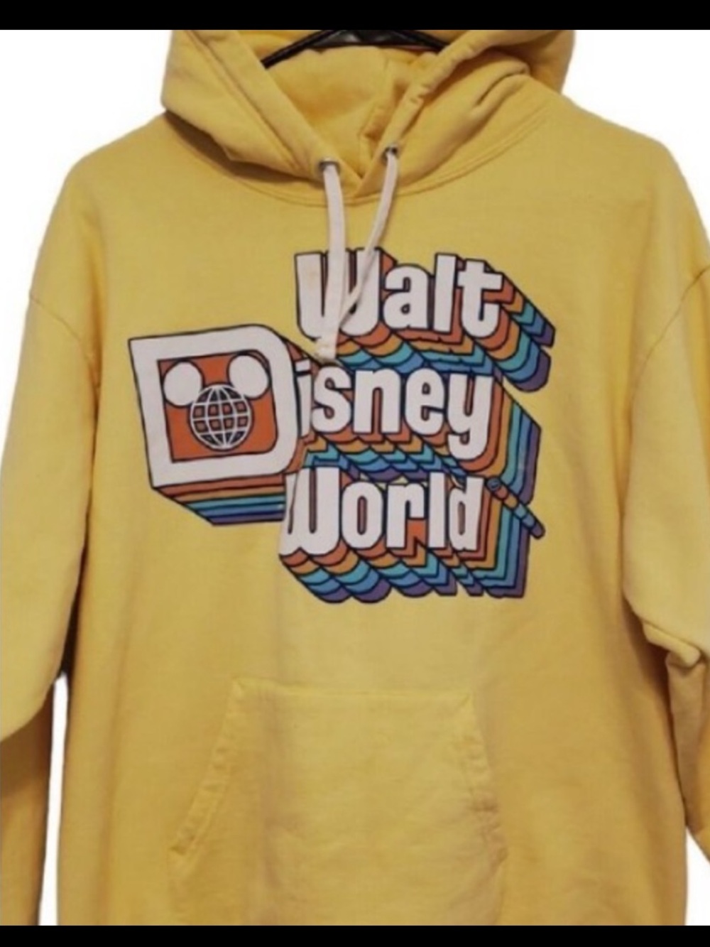 Disney: Yellow Walt Disney World Retro/Vintage Graphic Hoodie